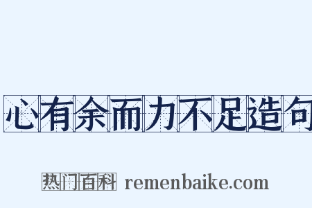 心有余而力不足造句是什么意思的图片